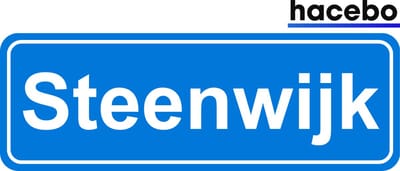 Hacebo - Plaatsnaam Sticker - 29x10 CM - Steenwijk sticker - Verkeersborden sticker - grappige cadeaus - Steenwijk