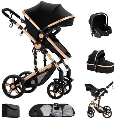 CRLYN® Kinderwagen 3 in 1 – Multifunctionele Wandelwagen – Babywagen