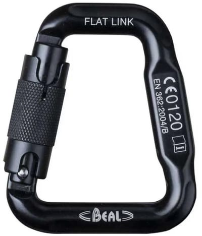 Beal Flat Link Karabijnhaak Zwart