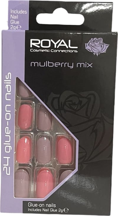 Royal Nagels Mulberry Mix rose en Lilac 24stuks