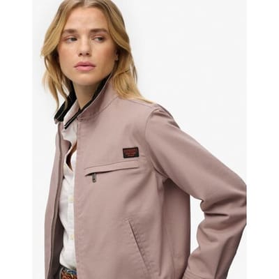 Superdry Ranch Jack met Corduroy Kraag Pink Grootte: 44