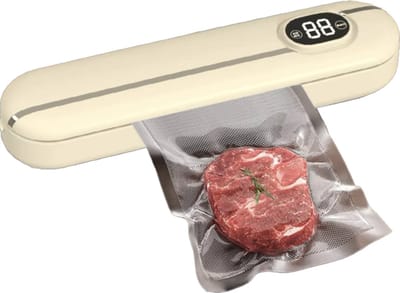 ZYLARO Vacuummachine - Vacuümsealer - met 10 vacumeerzakken - 2-in1 Vacuüm sealer en Normale sealer - Vacuummachines - Vacuümmachine - beige