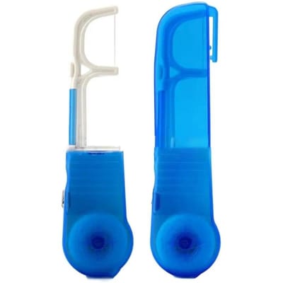 1 Doos Functionele Flosdraadhouder Lichtgewicht Flosstokjeshouder Zacht Veilig Tandflosserhouder Benodigdheden voor Unisex Benodigdheden blauw