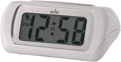 Digitale Wekker - Nachtklok - Tijd Tonen - Groot LCD Scherm - 10.5 cm Hoog - Wit