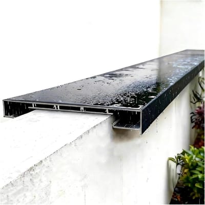 Regengeleidergoot Aluminium - Dakrand Bescherming - Waterafvoer Verbeteren - Voorkomt Terugstroming - 30 x 90 cm - Aluminiumkleurig