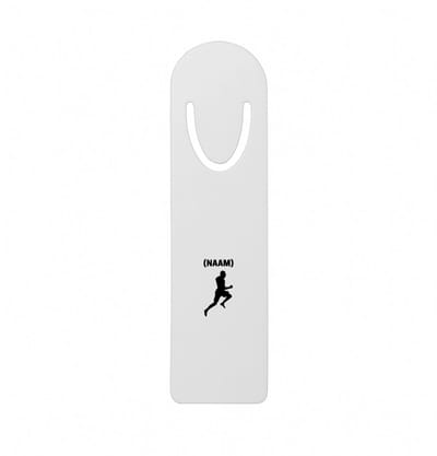 Hacebo® - Hardloop met eigen naam metalen boekenlegger - Hardlopen - Hardloper - Sport Bladwijzer boekenleggers - 12.7 cm x 3.2cm
