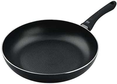 Braadpan Ø 24 cm met honingraatbodem en oliedoseerder - Geschikt voor alle warmtebronnen, aluminium zwart