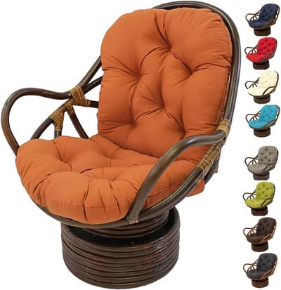 Draaibaar Zitkussen - Lounge Kussen - Buiten Ontspannen - Extra Dikke Vulling - 120x60cm - Oranje