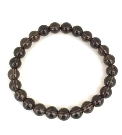 Rookkwarts edelstenen armband 8 mm concentratie steen