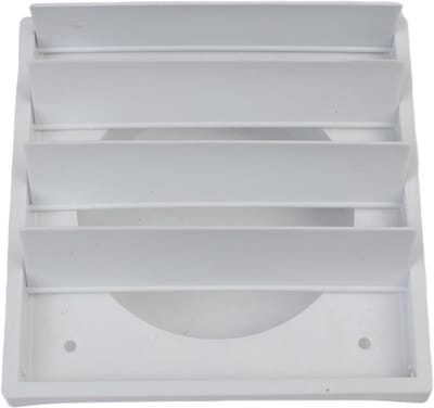 Ventilatierooster - Luchtuitlaat - Luchtstroom Reguleren - Verstelbare Lamellen - 100mm - Wit