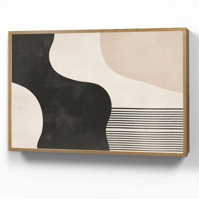 Wandlamp 90x60 cm - Oplaadbaar - Abstract - Japandi - Beige - Modern - Wandlampen binnen woonkamer - Slaapkamer lamp - Decoratieve nachtlamp - Vloerlamp draadloos