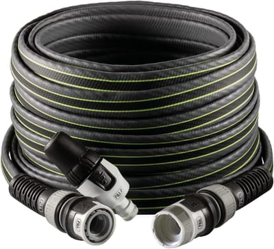 Tuinslang - Waterleidingslang - Tuin besproeien - Knoopvrij en compact - 25 meter 15mm - Limoengrijs