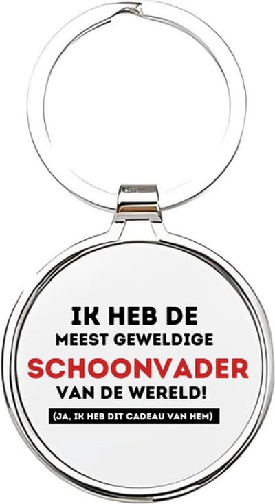 Akyol - je bent de meest geweldige schoonvader die er is Sleutelhanger - Schoonvader - de beste schoonvader - schoonvader sleutelhanger - papa sleutelhanger - sleutelhanger papa - familie sleutelhanger - vaderdag cadeautje - papa cadeau - 4 x 7,5 CM
