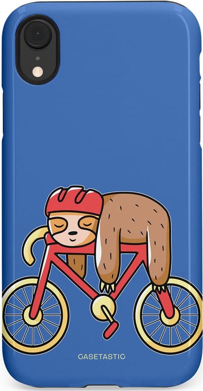 Casetastic hoesje geschikt voor Apple iPhone XR - Dubbellaagse bescherming - Lui op reis - Fashion Case - Lavendel