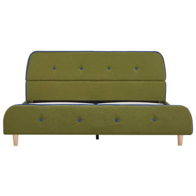 vidaXL - Bedframe - stof - groen - 140x200 - cm