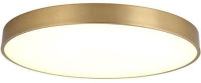 Ultradunne LED-plafondlamp, Geschikt voor badkamers en keukens, rond, goudkleurig, perfect Geschikt voor hallen, slaapkamers of eetkamers.