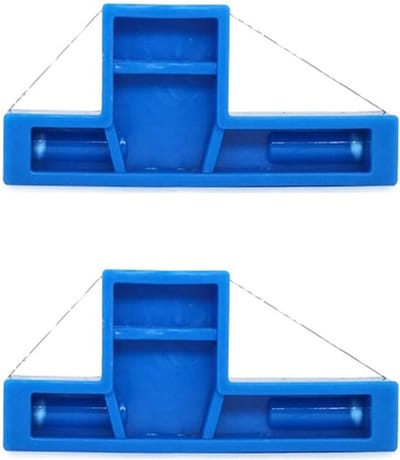Hoeksnijgereedschap Klei - Trimgereedschap Pottenbakken - Keramiek Bewerken - 45 30 60 Graden - 7 x 28 cm - Blauw