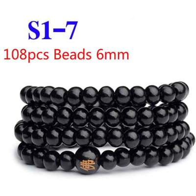 Pulseras 108 kralen 6 mm natuurlijk sandelhout boeddhistische Boeddha hout gebedskraal Mala unisex herenarmbanden