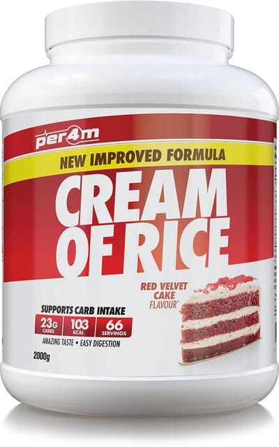 Per4m - Cream of Rice - 2kg - Red Velvet Cake - Weight Gainer - Mass Gainer - COR - Cream of rice - Rijstmeel - Shake - Fitness - Krachttraining - Gym