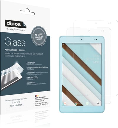 dipos – 2x Matte Pantserfolie geschikt voor Kyocera Qua tab QZ8 | 9H Screenprotector