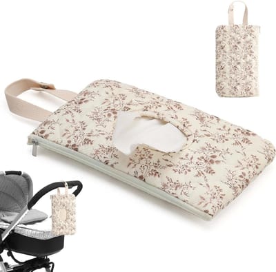 Herbruikbare Doekjes Zakje - Luiertas Organizer - Reizen met baby - Handige Ophangfunctie - 21 x 11 x 3 cm