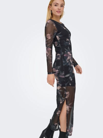ONLY - ONLKAYA LIFE LS MIDI MESH DRESS WVN - Meisjes - Mini jurken