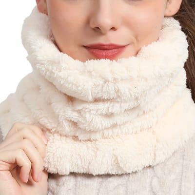 Nivard Nekwarmer - Heren - Dames - Fleece - Motor - Bandana - Masker - Colsjaal - Winter - Sjaal - Gewatteerd - Wit