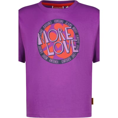 Vingino Hanou Viola Purple Maat: 4 | T-Shirts Outlet | Unisex | Paars