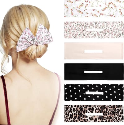 Set van 6 Herbruikbare Donut Buns voor Haarstyling - Flexibele Multi-Color Haaraccessoires voor Krullen en Buns
