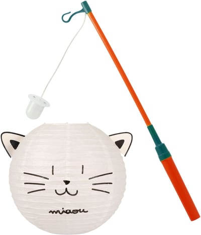 Ostaria St. Maarten lampion met stokje - kat / poes thema - sint maarten - 11 november lichtje