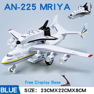 Metalen Sovjetluchtvaartmaatschappij Antonov An-225 Mriya Max Transportvliegtuig Diecast Model Vliegtuig Collectie Geluid Licht Speelgoed Voor Kinderen Fj17 white