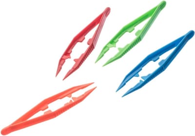 Plastic Pincet - Kleine Tang - Precisie Werk - Gestructureerde Grip - 4 Inch - Diverse Kleuren
