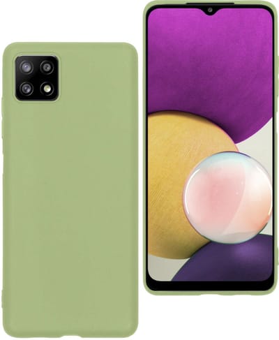 Hoesje Geschikt voor Samsung Galaxy A22 4G - Sterk & Shockproof - Hoes Cover - Siliconen Case - Groen