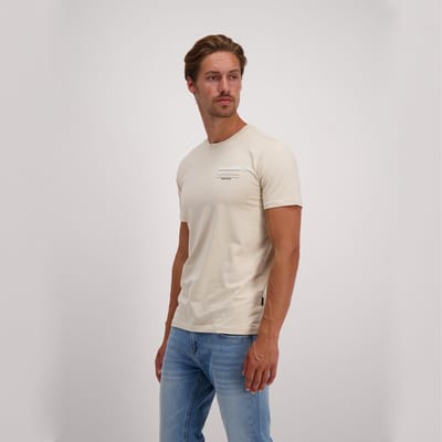 Cars Jeans Raddler Ts Print Sand Size: XXL | Printed T-Shirts Outlet | Heren | Beige
