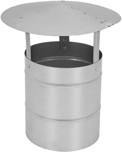 KOTARBAU® Schoorsteenkap, Schoorsteenafdekking, Verzinkt Staal, ? 170 mm, Zilver, Regenhoes voor Schoorsteen, Rookkanaal Kap, Schoorsteenkappen, Rostbestendig