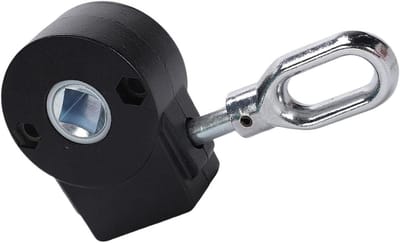 Aandrijfkop Crank - Vervangend Onderdeel - Luifel Bediening - Aluminium Behuizing - Eenvoudige Installatie - Grijs