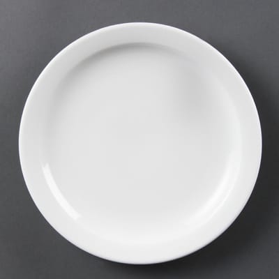 Olympia Whiteware porselein borden smalle rand 200mm (12 stuks)