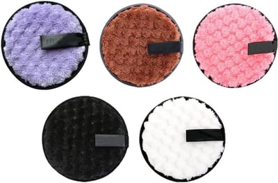 Katoenen Sponsjes - Make-up Pads - Gezichtsreiniging - Wasbaar en Herbruikbaar - 5 stuks - Multicolor