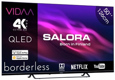 Salora QLED50UV1 tv 127 cm (50") 4K Ultra HD Smart TV Wifi Zwart 280 cd/m²
