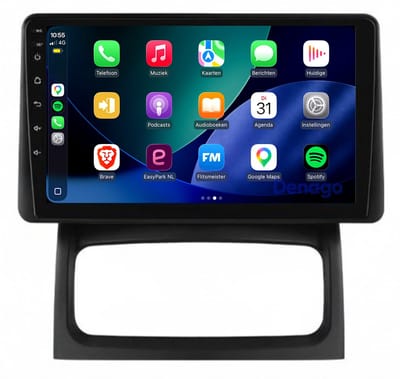 CarPlay autoradio geschikt voor Renault Clio 2 | 2005 t/m 2012 | Android 13 | Draadloos Apple CarPlay & Android Auto | 2GB + 32GB | Denago DNG-A424 | 9 inch | 2005 2006 2007 2008 2009 2010 2011 2012 | Bluetooth & Wifi