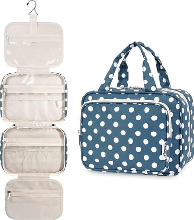 Toilettas om op te hangen Toilettas Cosmetische tas Grote toilettas Cosmetische organizer voor dames Meisjes, Polka Dot (Medium), Polka Dot