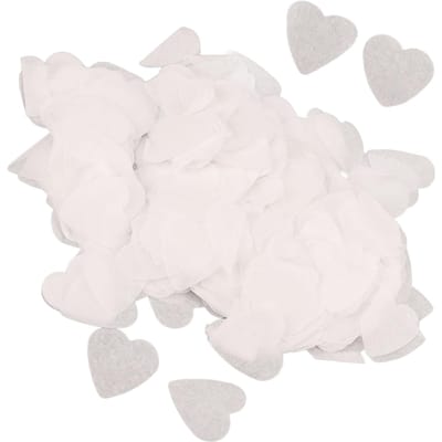8 Pakjes Liefdeshart Confetti Milieuvriendelijke Multifunctionele Schattige Witte Hart Confetti voor Bruiloft white