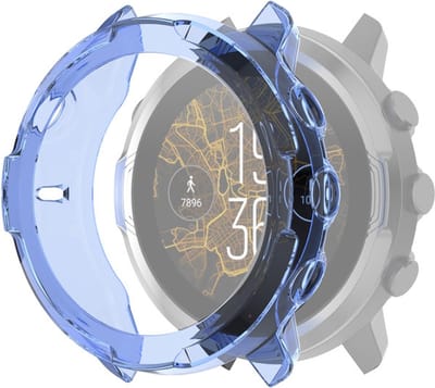 Beschermende watch case - hoesje - geschikt voor Suunto 7 - blauw