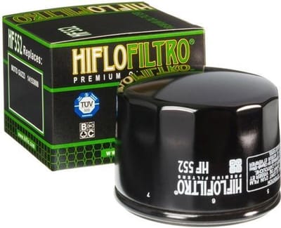 Oliefilter Hiflofiltro voor Moto Guzzi 850 Motorfiets 1975 tot 1988 HF552 / 14153000 Nieuw