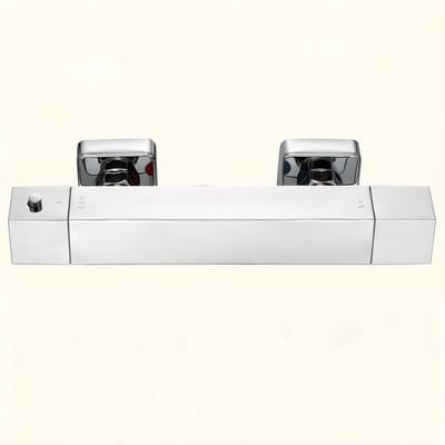 Auralum Max - Thermostatische Douchekraan - 15 cm Hartafstand - Inclusief koppelingen - Waterbesparend - Chroom