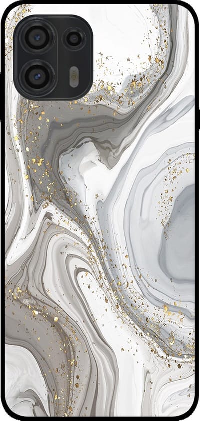 Smartphonica Telefoonhoesje Geschikt voor Motorola Edge 20 Lite met marmer opdruk - TPU backcover case marble design - Zilver geschikt voor Motorola Edge 20 Lite