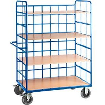 Etagewagen met rooster, 3 etages, L 1000 x B 640 mm