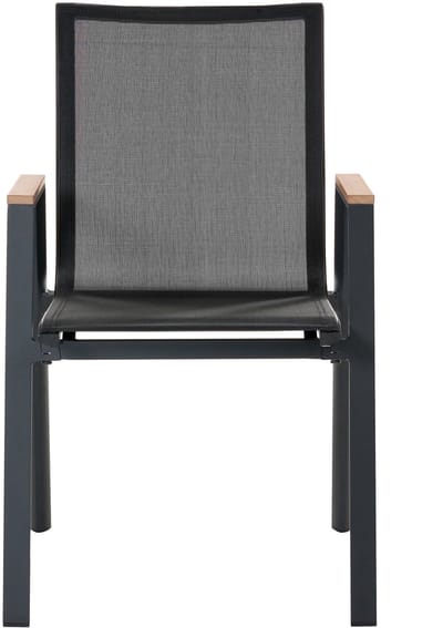 TIANO - Tuinstoelen set van 4 - Zwart - Aluminium