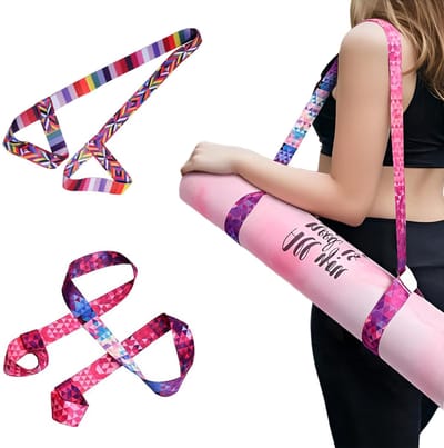 Unyqoos® Verstelbare en kleurrijke draagriemen voor yogamatten en fitnessoefeningen