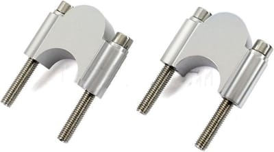 Motorfiets Stuur Riser - Handvat Verhoger - Comfortabel Rijden - Universele Klemmen - 30 Mm Verhoging - Zilver